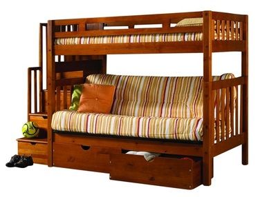Futon Style Bunk Bed with Convertible Sofa