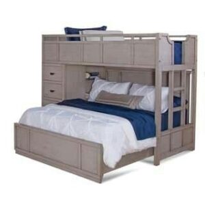 L-Shaped Double Bunk Bed with Storage Drawers