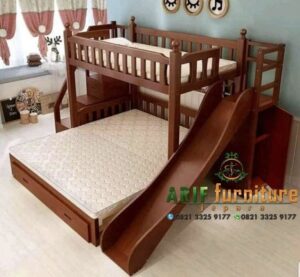 L-Shaped Double Bunk Bed with Storage Drawers