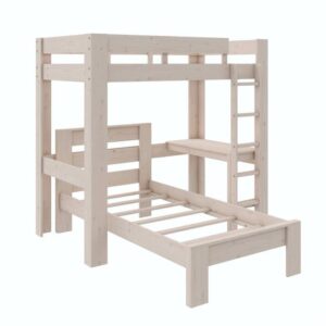 Transitional Wooden Bunk Bed with Convertible Loft Option