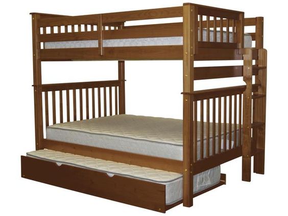 Triple Twin Bunk Bed with Trundle