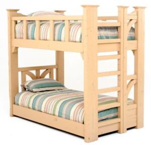 Victorian-inspired Wooden Bunk Bed with Carved Details