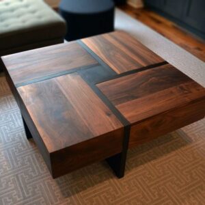 Walnut Veneer Center Table