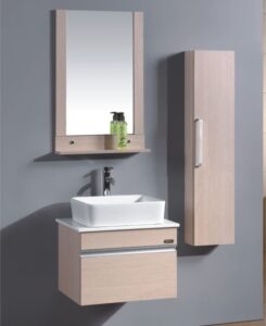 Wall-Mounted Dressing Mirror with Storage Shelves