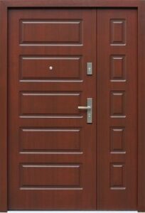Modern Solid Wood Entry Door: