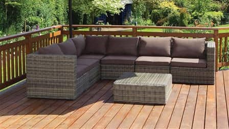 Rattan Sofaset with Cushions