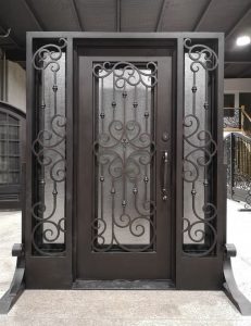 Aluminum Security Door with Intricate Patterns