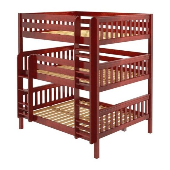 Classic Wooden Triple Bunk Bed