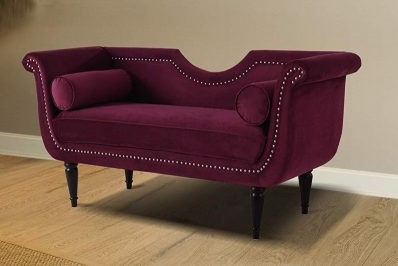 Best 2 Seater Compact Loveseat with Nailhead Trim