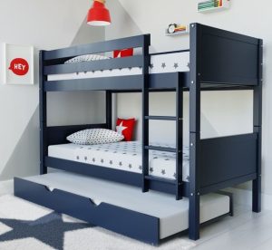 Convertible Triple Bunk Bed with Trundle