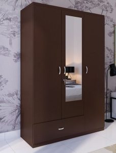 Teak Finish Wardrobe