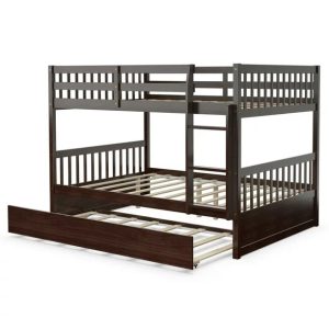 Classic Hard Wooden Bunk Bed