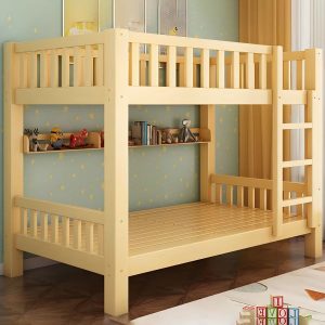 Classic Hard Wooden Bunk Bed
