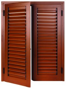 Louvered Wooden Door