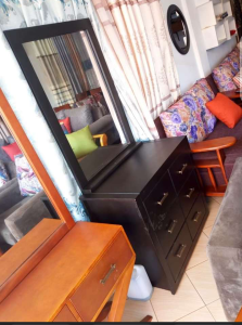 Ornate Rococo-Style Dressing Mirror