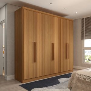 Walnut Finish Wardrobe