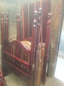 Simple four poster Wooden Bed