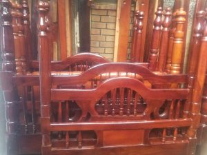 Simple four poster Wooden Bed