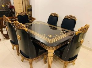 Compact Glass and Chrome Dining Table