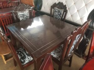 Compact Square Wooden Dining Table