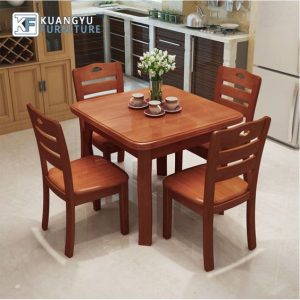 Compact Square Wooden Dining Table