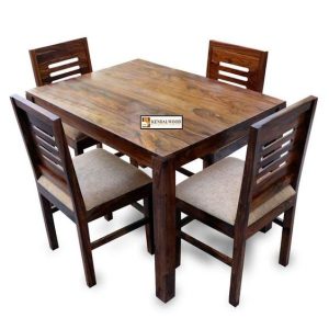 Compact Square Wooden Dining Table 4-8 seater