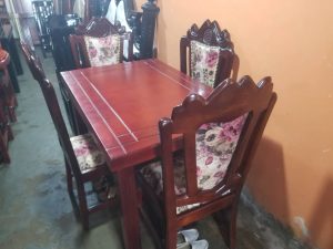 Compact Square Wooden Dining Table