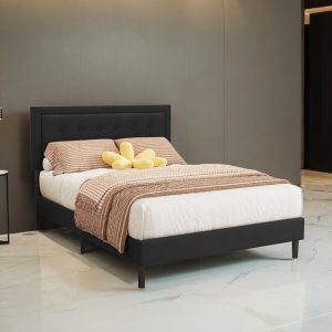 Contemporary Upholstered Platform Bed