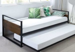 Contemporary wooden trundle Bed