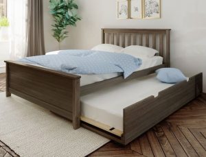 Contemporary wooden trundle Bed