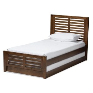 Contemporary wooden trundle Bed
