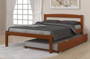 Contemporary wooden trundle Bed
