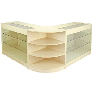 Glass Top Display Table with Lockable Storage