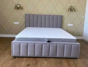 Grey Upholstered Storage Bed
