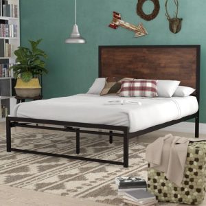 Industrial Chic Metal Platform Bed
