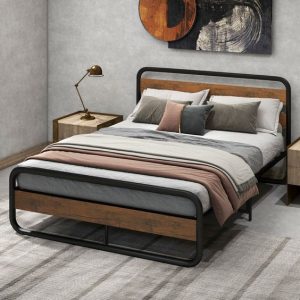 Industrial Chic Metal Platform Bed