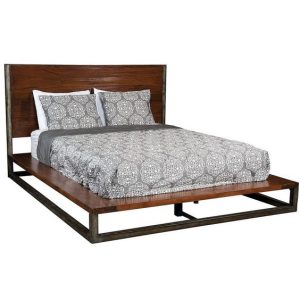 Industrial Chic Metal Platform Bed