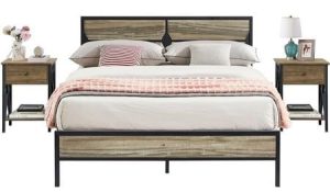 Industrial Chic Metal Platform Bed
