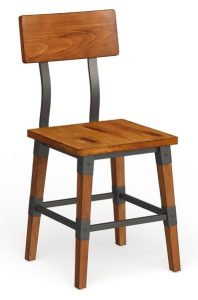 Industrial-Style Wooden Dining Chair