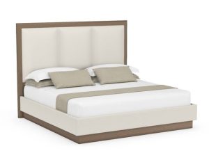 Linen Upholstered Sleigh Bed