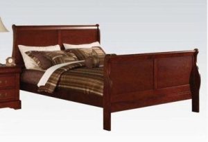 Low-Profile Sleigh Bed in Walnut