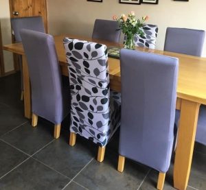 Luxury 2-Tone Upholstered Dining Table