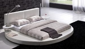 Minimalist Wooden Round Bed