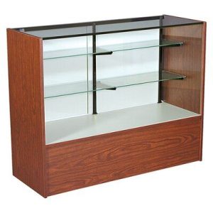 Modern Glass Display Counter with LED Lighting
