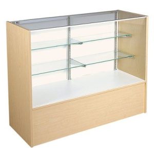 Modern Glass Display Counter with LED Lighting