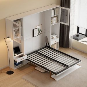 Murphy Bed with Bookshelf Surround