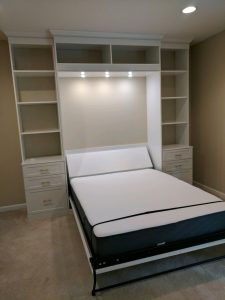 Murphy Bed with Bookshelf Surround