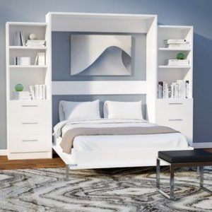 Murphy Bed with Bookshelf Surround