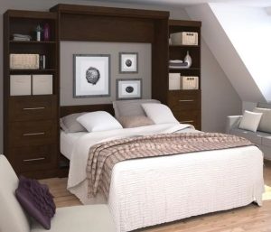 Murphy Bed with Bookshelf Surround