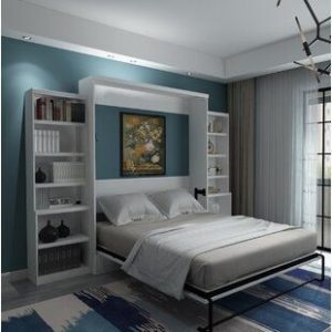 Murphy Bed with Bookshelf Surround